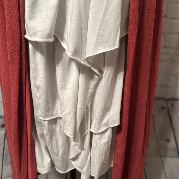 Heart Soul Ruffle Top/Cardigan Combo Blouse 3x - Picture 4 of 11